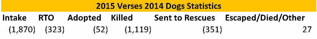Dog 2015 vs 2014 reasons