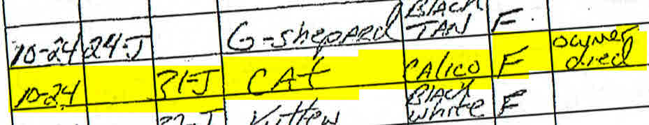 Cat 31-J Intake Plus Disposition Record