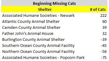 2016 Beginning Missing Cats