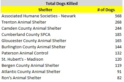 2016 Dogs Killed