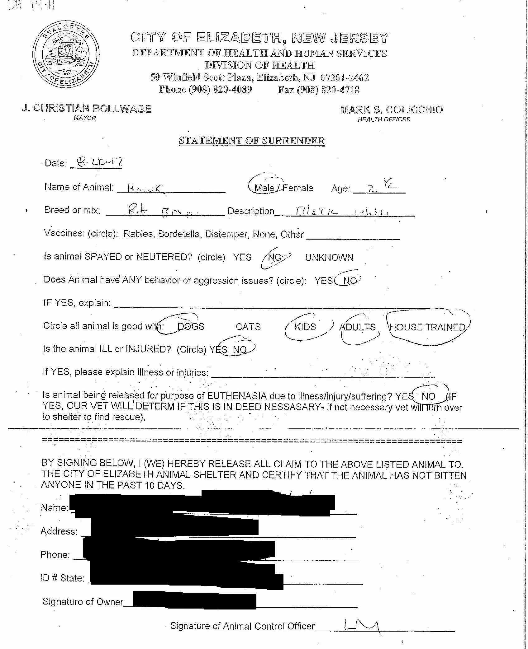 Dog 19-H Elizabeth Surrender Form.jpg