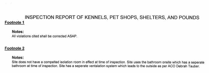 Clifton Animal Shelter Inspection Report Notes Part 2.jpg